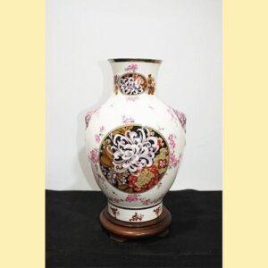 Jarrón porcelana flores