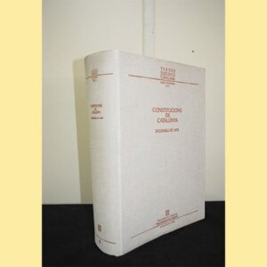 Libro Constitucions de Catalunya
