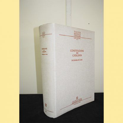 Libro Constitucions de Catalunya