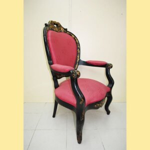 Sillón ebonizado Reina Ana