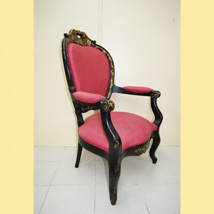 Sillón ebonizado Reina Ana