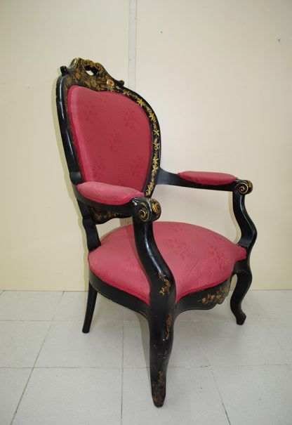 Sillón ebonizado Reina Ana - Imagen 8