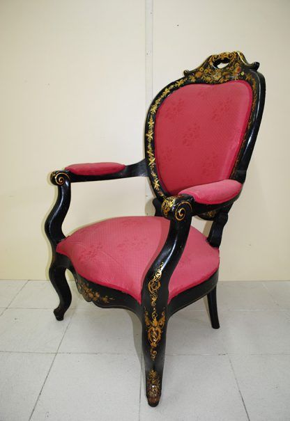 Sillón ebonizado Reina Ana - Imagen 9