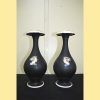 Jarrones negros porcelana