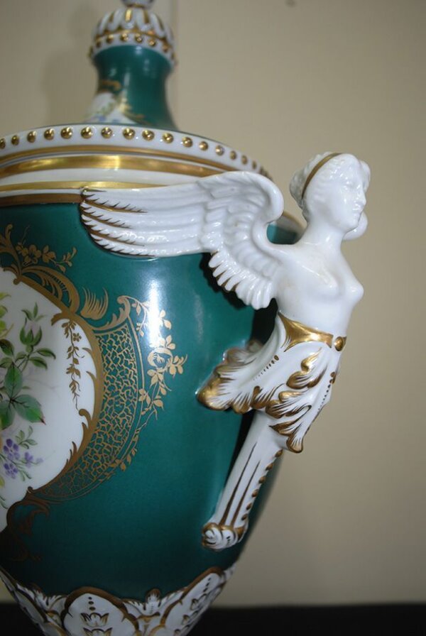 Jarrón con flores de porcelana - Imagen 5