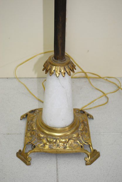 Lámpara pie de bronce y latón - Imagen 4