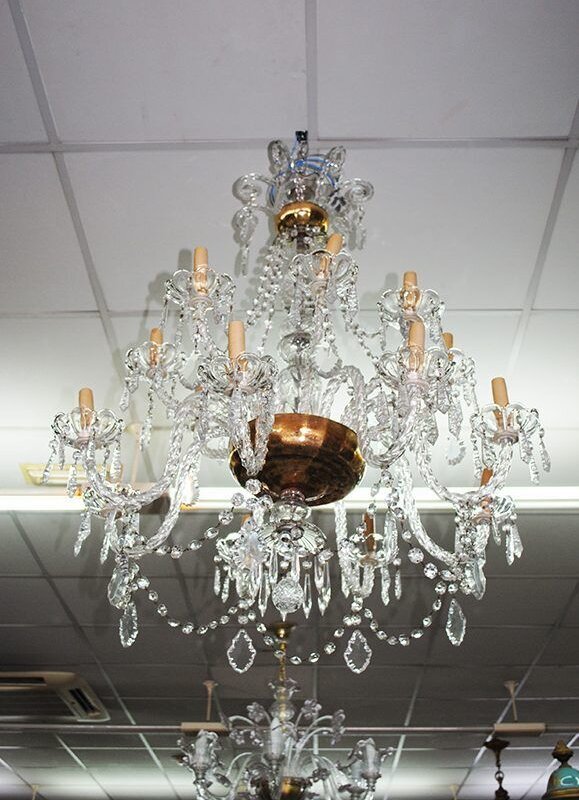 Lámpara araña cristal de la granja