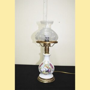 Quinqué porcelana Limoges