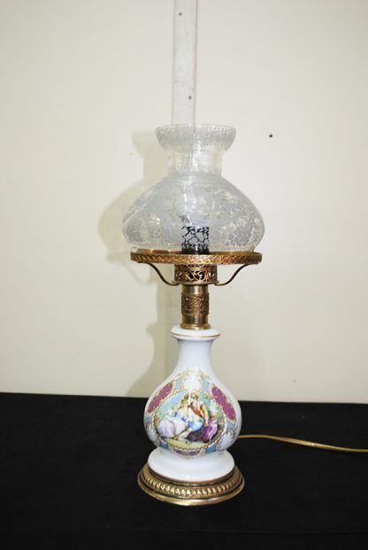 Quinqué porcelana Limoges - Imagen 2