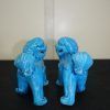 Perros leones porcelana azul - Imagen 8