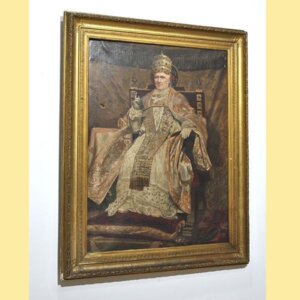 Óleo antiguo Papa Pío IX