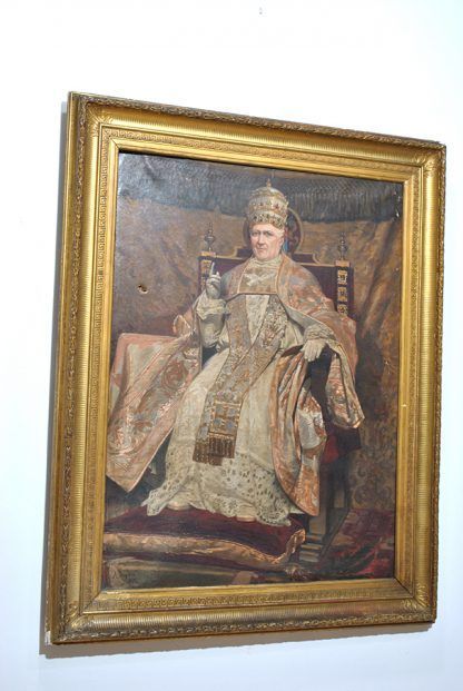 Óleo antiguo Papa Pío IX - Imagen 3