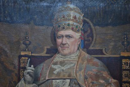 Óleo antiguo Papa Pío IX - Imagen 4