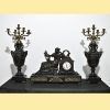 Reloj y candelabros Imperio