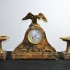 Reloj y guarnición mármol - Imagen 2