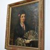 Óleo antiguo dama flamenca - Imagen 3