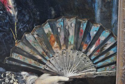 Óleo antiguo dama flamenca - Imagen 8