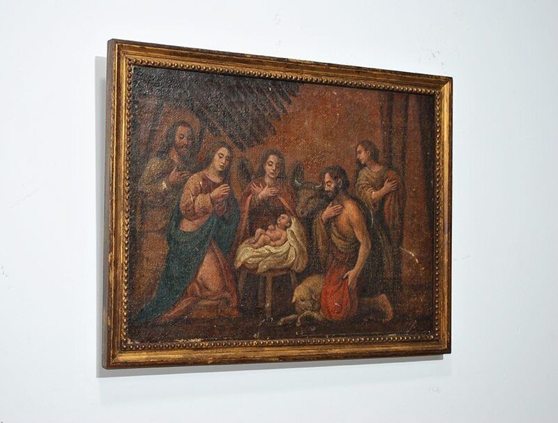 Óleo Nacimiento de Jesús