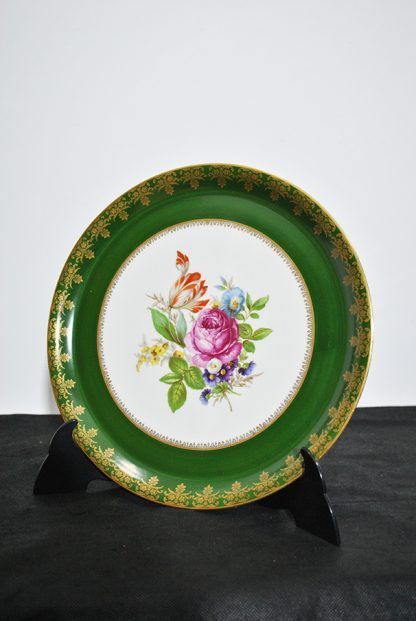 Plato verde de Limoges - Imagen 2
