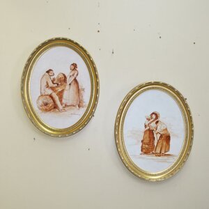 Pareja de láminas antiguas