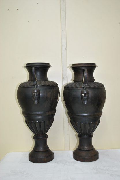 Jarrones antiguos de madera - Imagen 11
