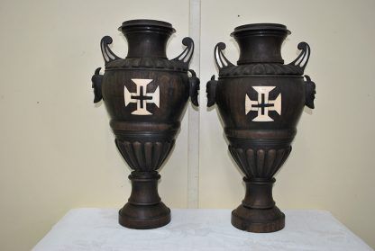 Jarrones antiguos de madera - Imagen 3