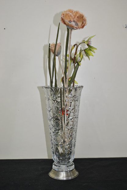 Florero cristal base plata - Imagen 2