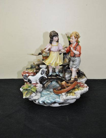 Figura niños de cerámica