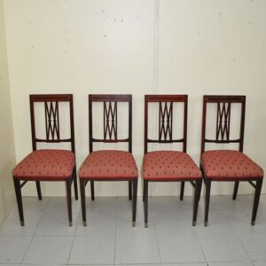 Conjunto sillas caoba