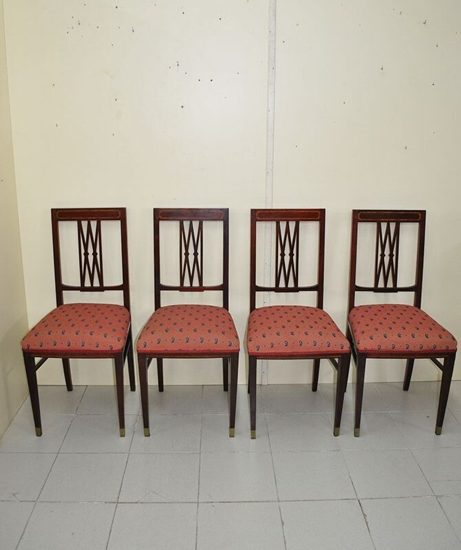 Conjunto sillas caoba