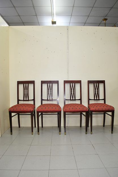Conjunto sillas caoba - Imagen 2