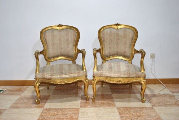 Sillones Isabelinos oro - Imagen 2