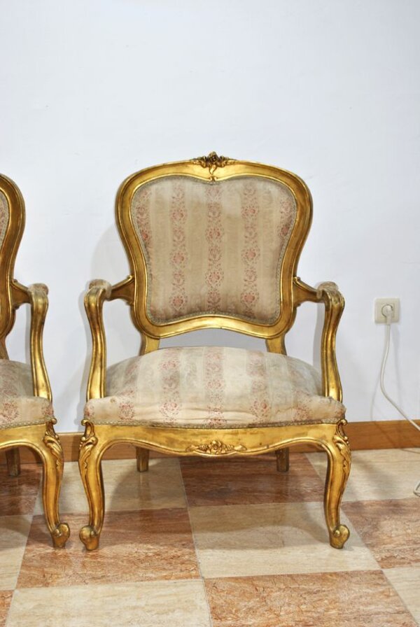 Sillones Isabelinos oro - Imagen 3