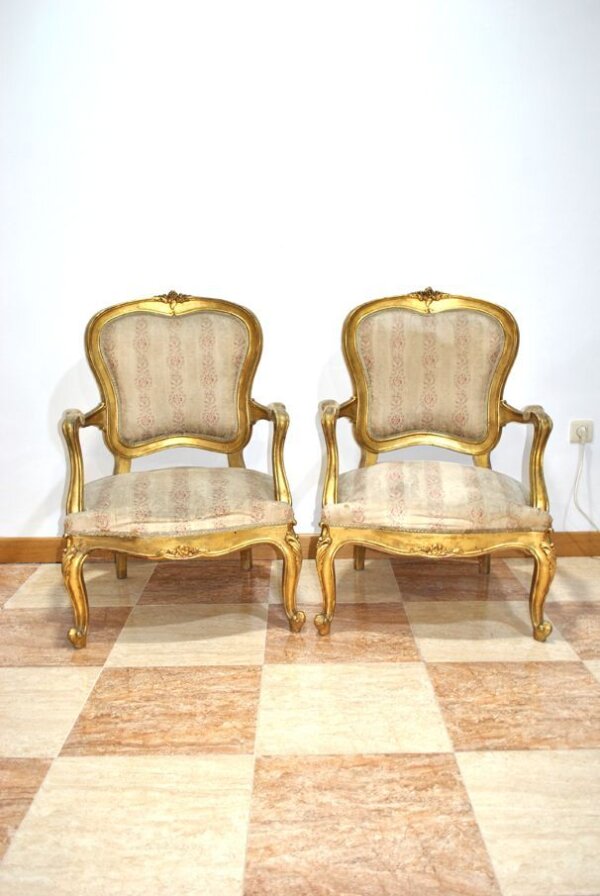 Sillones Isabelinos oro
