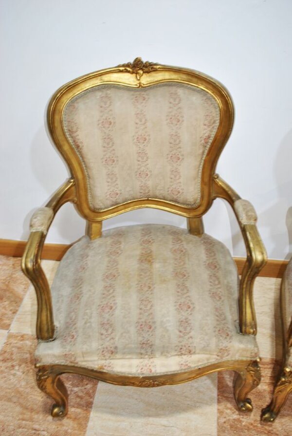 Sillones Isabelinos oro - Imagen 6