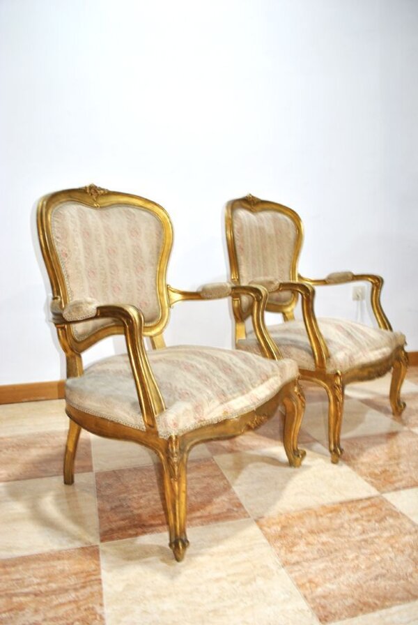 Sillones Isabelinos oro - Imagen 8