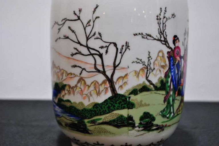 Jarrón chino porcelana - Imagen 4