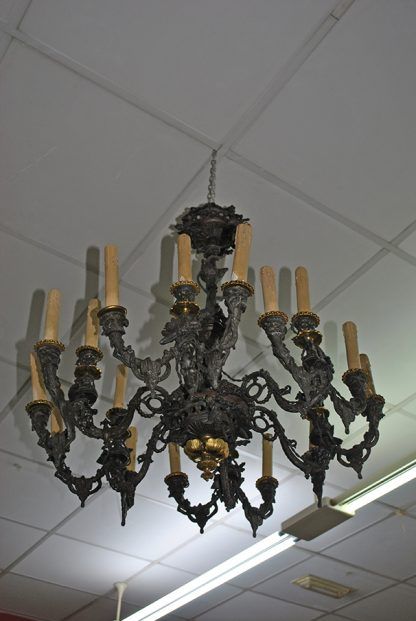 Lámpara antigua de hierro - Imagen 4
