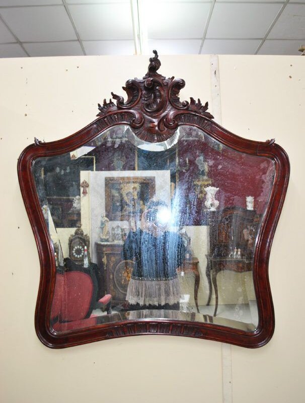 Espejo Luis XV tallado