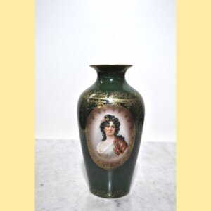 Jarrón porcelana verde