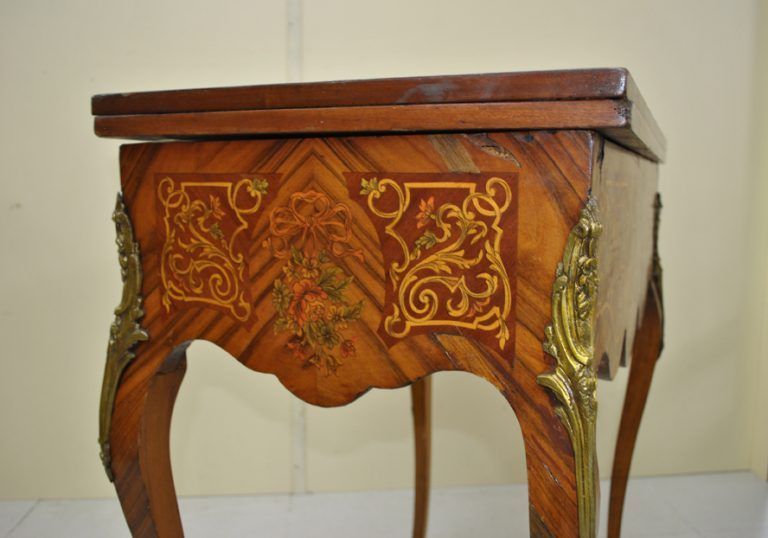 Mesa de juegos marqueteria - Imagen 13