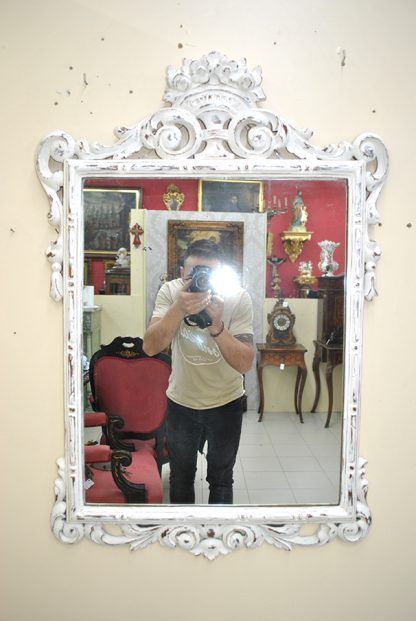 Espejo blanco y oro - Imagen 4