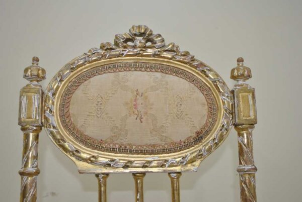 Tresillo Luis XVI pan de oro - Imagen 20