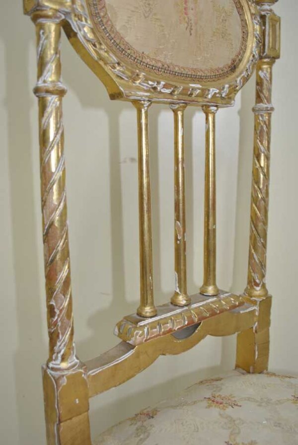 Tresillo Luis XVI pan de oro - Imagen 23