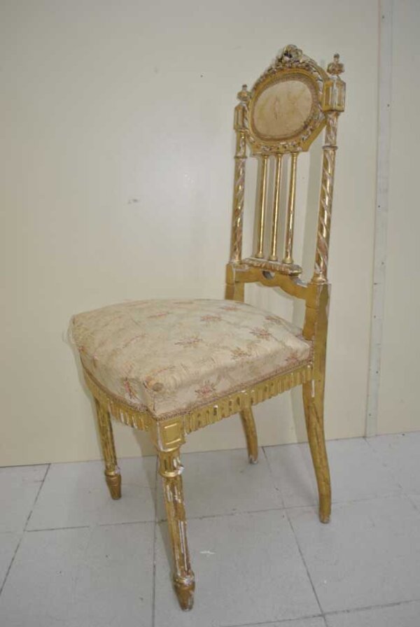 Tresillo Luis XVI pan de oro - Imagen 25