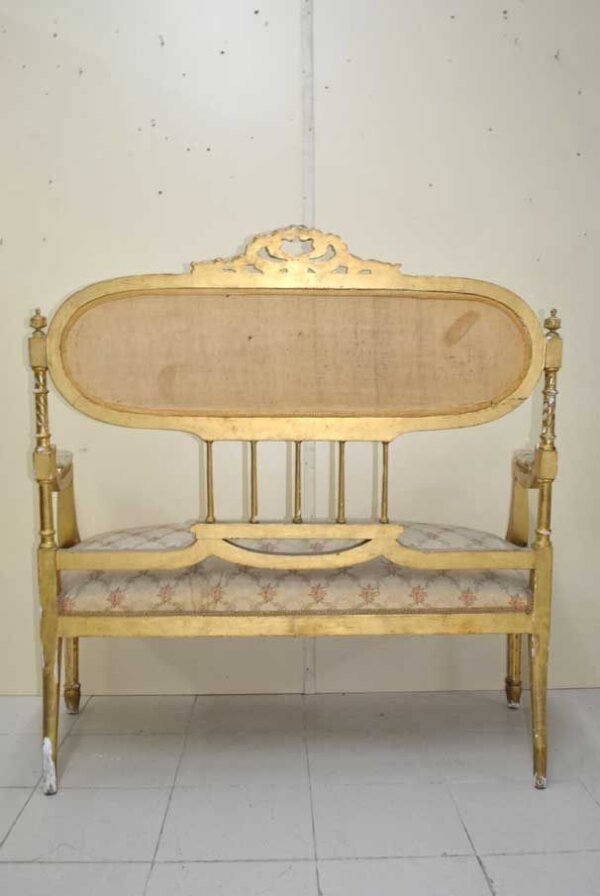 Tresillo Luis XVI pan de oro - Imagen 35