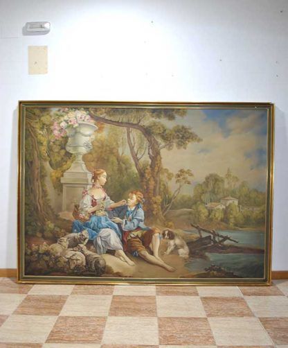 Impresión pareja de jóvenes