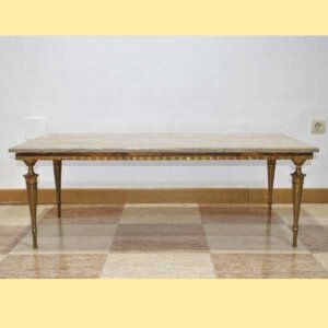 Mesa de bronce dorado