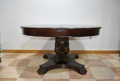 Mesa tallada de caoba - Imagen 2