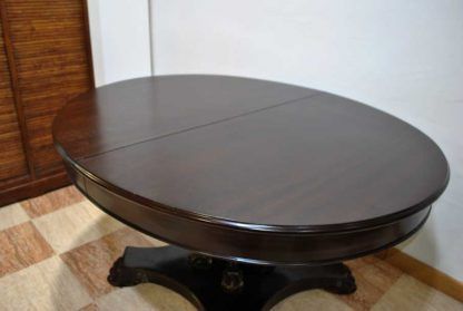 Mesa tallada de caoba - Imagen 4